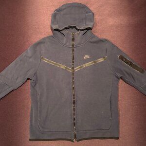 Nike Tech Full-Zip Fleece Windrunner Hoodie | Navy Blue